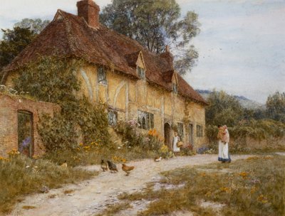 Vieja cabaña de Kent de Helen Allingham