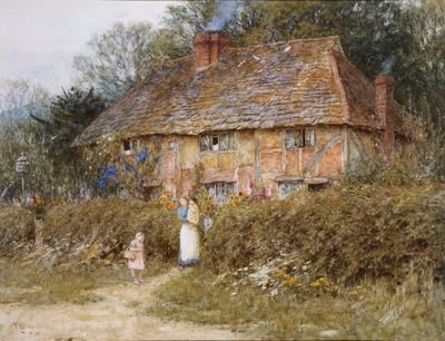 Vieja Cabaña de Surrey de Helen Allingham