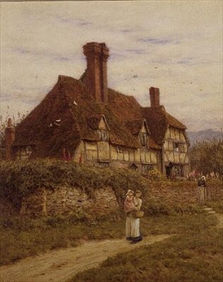 Vieja Cabaña de Surrey de Helen Allingham