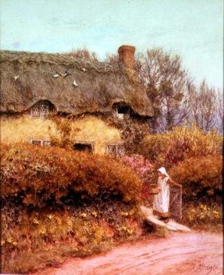 La Puerta de la Cabaña de Helen Allingham