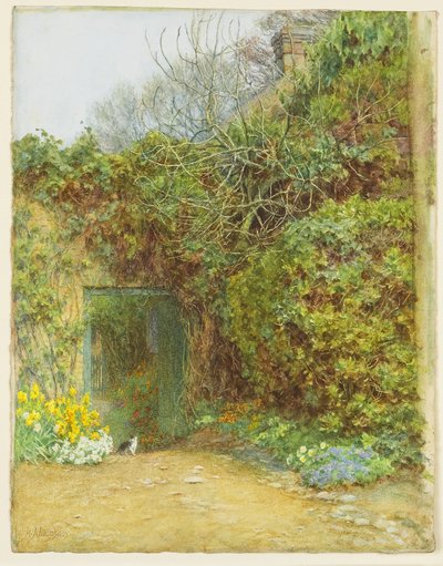 La puerta de la lechería, Farringford, hogar de Lord Tennyson, c.1890 de Helen Allingham