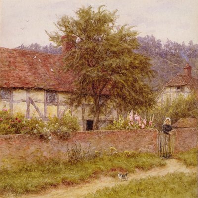 El gatito callejero, c.1891 de Helen Allingham