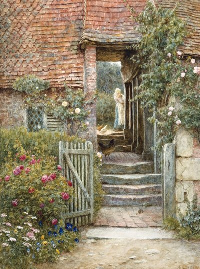 Bajo la Antigua Maltería, Hambledon, Surrey de Helen Allingham