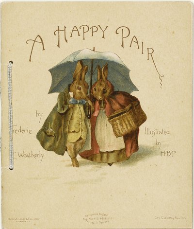 Ilustración para Una pareja feliz de Frederick Weatherly, 1890 de Helen Beatrix Potter