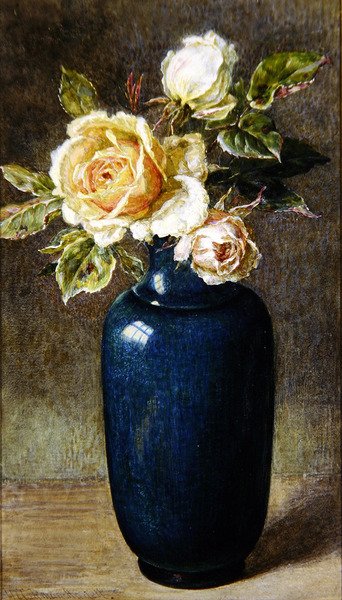 Jarrón de Rosas de Helen Cordelia Coleman Angell