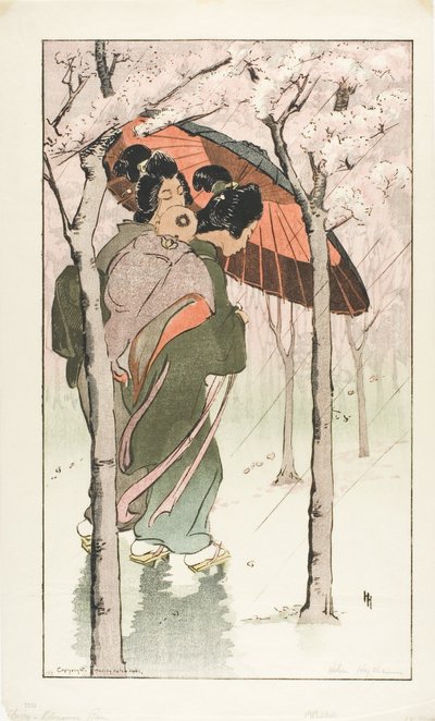 Lluvia de flores de cerezo de Helen Hyde