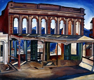 Ruinas de Wells Fargo (óleo sobre lienzo) de Helen Katharine Forbes