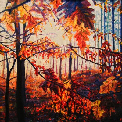 Copper Woods, 2009 (óleo sobre lienzo) de Helen White