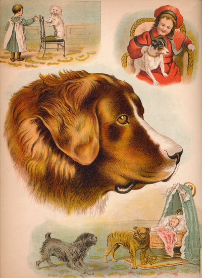 El perro, c1900 de Helena J. Maguire