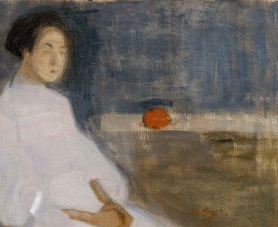 Imagen de vestuario I Niña con naranja, La hija del panadero de Helene Schjerfbeck