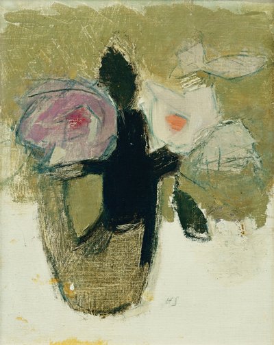 Rosas Rojas en un Florero de Helene Schjerfbeck