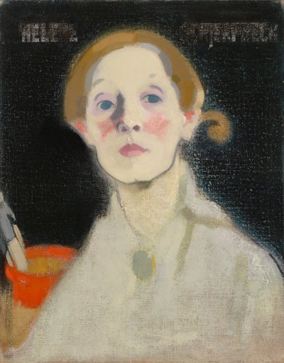 Autorretrato, fondo negro de Helene Schjerfbeck