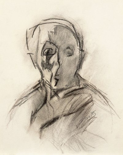 Autorretrato del artista con los ojos cerrados de Helene Schjerfbeck