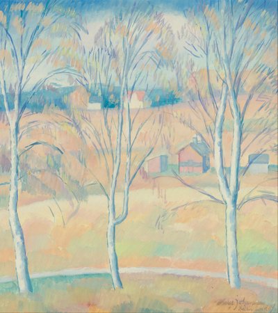 Paisaje de primavera Halsingland de Helge Johansson