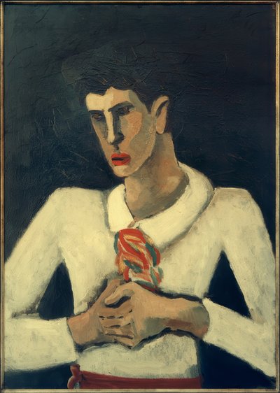 Joven con pañuelo colorido de Helmut Kolle