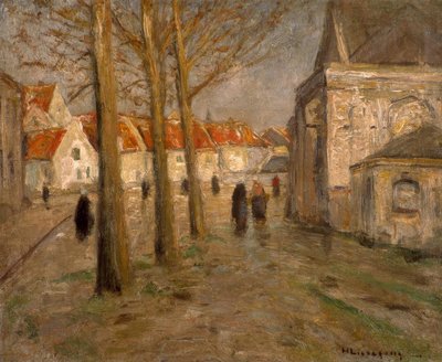 Plaza de la iglesia en Mechelen de Helmuth Liesegang
