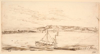 Vista del río desde Lormont, Burdeos, vista desde el río Garona de Hem