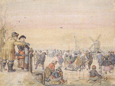 Disfrutando del hielo, 1630 de Hendrick Avercamp