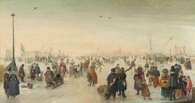 Disfrutar del hielo cerca de una ciudad
Paisaje invernal cerca de una ciudad de Hendrick Avercamp