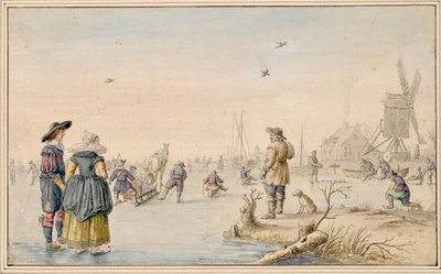 Hendrick Avercamp - Paisaje invernal con patinadores, Albertina de Hendrick Avercamp