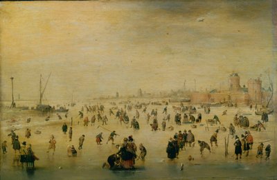 Escena de patinaje de Hendrick Avercamp