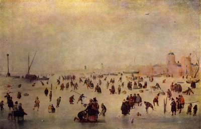 Escena de patinaje de Hendrick Avercamp