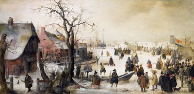 Escena invernal en un canal de Hendrick Avercamp