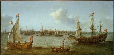 Vista del Ij en Ámsterdam de Hendrick Cornelisz. Vroom
