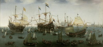 El Regreso a Ámsterdam de la Segunda Expedición a las Indias Orientales, 19 de julio de 1599 de Hendrick Cornelisz. Vroom
