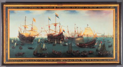 El regreso a Ámsterdam de la segunda expedición a las Indias Orientales, 19 de julio de 1599 de Hendrick Cornelisz. Vroom