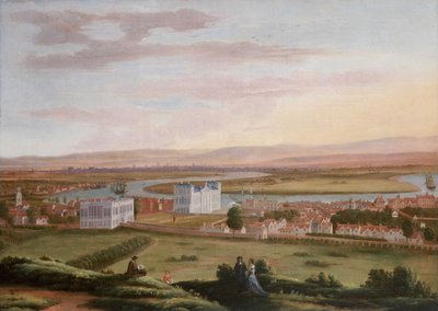 Vista de Greenwich y la Casa de la Reina desde el sureste de Hendrick Danckerts