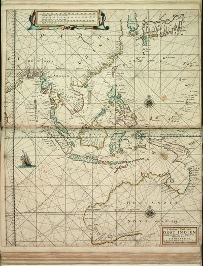Parte oriental de las Indias Orientales, que se extiende desde Ceilán hasta Japón y Hollandia Nova. de Hendrick Doncker