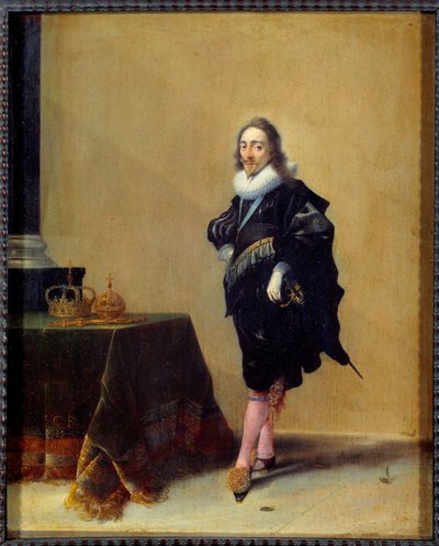 Retrato de cuerpo entero de Carlos I Stuart, Rey de Inglaterra (1600-1649). Pintura de Hendrich Pot (1585-1657) de Hendrick Gerritsz Pot