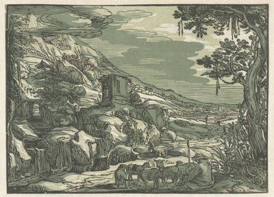 paisaje arcádico de Hendrick Goltzius (rejected attribution)