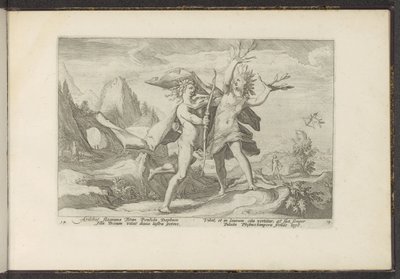 Daphne se convierte en un árbol de laurel Metamorfosis de Ovidio (título de la serie) Recreaciones de P. Ovidius Naso (título de la serie) de Hendrick Goltzius (workshop of)