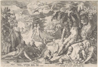 La era dorada Metamorfosis de Ovidio (título de la serie) de Hendrick Goltzius (workshop of)