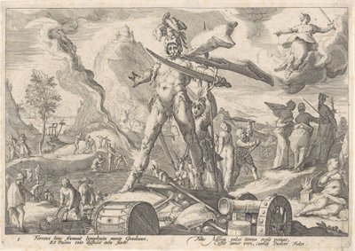 la edad de hierro Metamorfosis de Ovidio (título de la serie) de Hendrick Goltzius (workshop of)