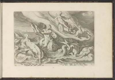 Juno se queja con Thetis y Oceanus Metamorfosis de Ovidio (título de la serie) Recreaciones de P. Ovidius Naso (título de la serie) de Hendrick Goltzius (workshop of)