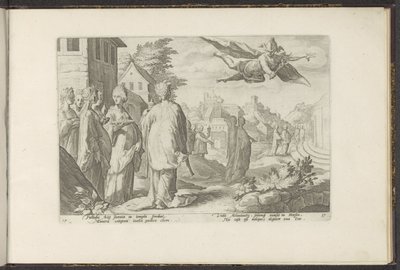 Mercurio se enamora de Herse Metamorfosis de Ovidio (título de la serie) Recreaciones de P. Ovidius Naso (título de la serie) de Hendrick Goltzius (workshop of)