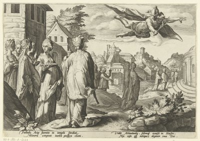 Mercurio se enamora de Herse Metamorfosis de Ovidio (título de la serie) de Hendrick Goltzius (workshop of)
