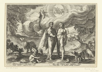Prometeo le da fuego al hombre Metamorfosis de Ovidio (título de la serie) de Hendrick Goltzius (workshop of)