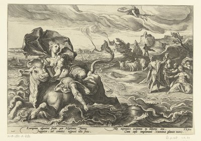 Furgoneta de techo Europa Metamorfosen de Ovidio (título de la serie) de Hendrick Goltzius (workshop of)