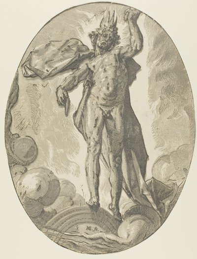 Éter, placa seis de Demogorgon y las Deidades de Hendrick Goltzius