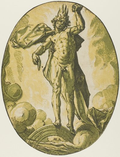 Éter, lámina seis de Demogorgon y las Deidades de Hendrick Goltzius