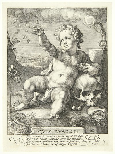 Alegoría sobre la fugacidad de la vida ("Quis Evadet?") de Hendrick Goltzius