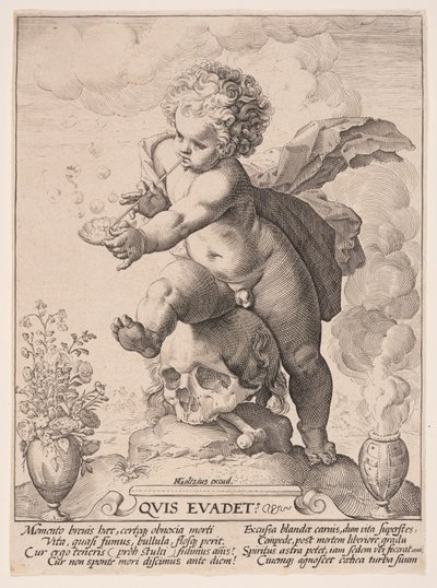 Alegoría de la fugacidad (Quis Evadet) de Hendrick Goltzius