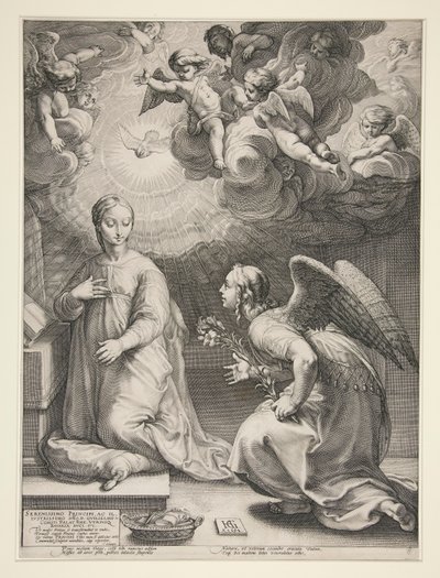 Anunciación de Hendrick Goltzius