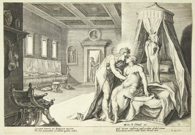 Apolo abusa de Leucothoe de Hendrick Goltzius