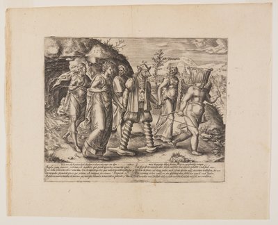 La avaricia es la raíz de todos los males, de Litis Abusus (Los abusos de la ley) de Hendrick Goltzius