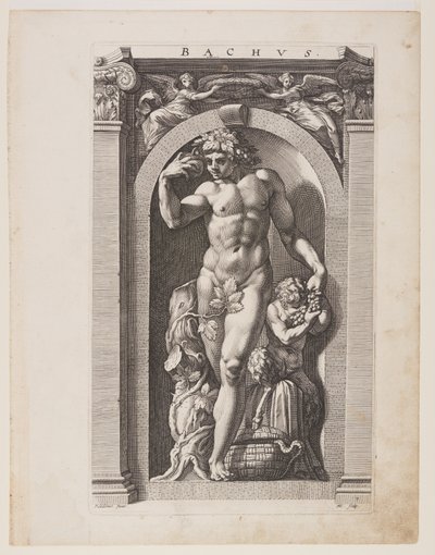 Baco, de Ocho dioses paganos de Hendrick Goltzius
